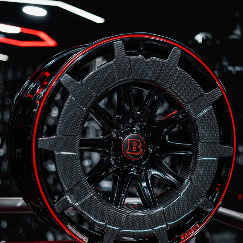 AROS RIN 23 - 5X130 - ET30 - NEGRO / ROJO / CARBONO